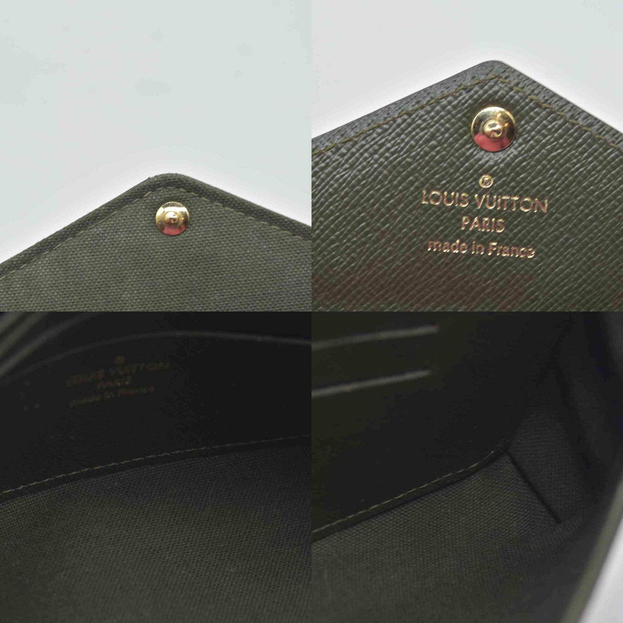 $1760 RFID Louis Vuitton  Monogram Felicie Strap & Go Kaki