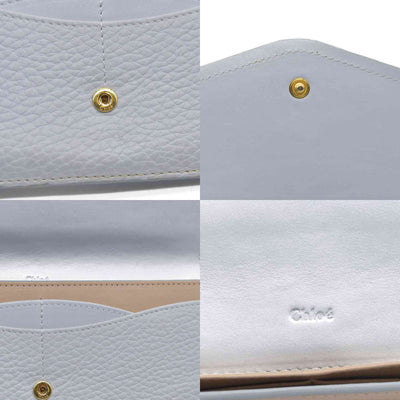 $495 Chloe Aby Padlock Leather Bifold Long Wallet