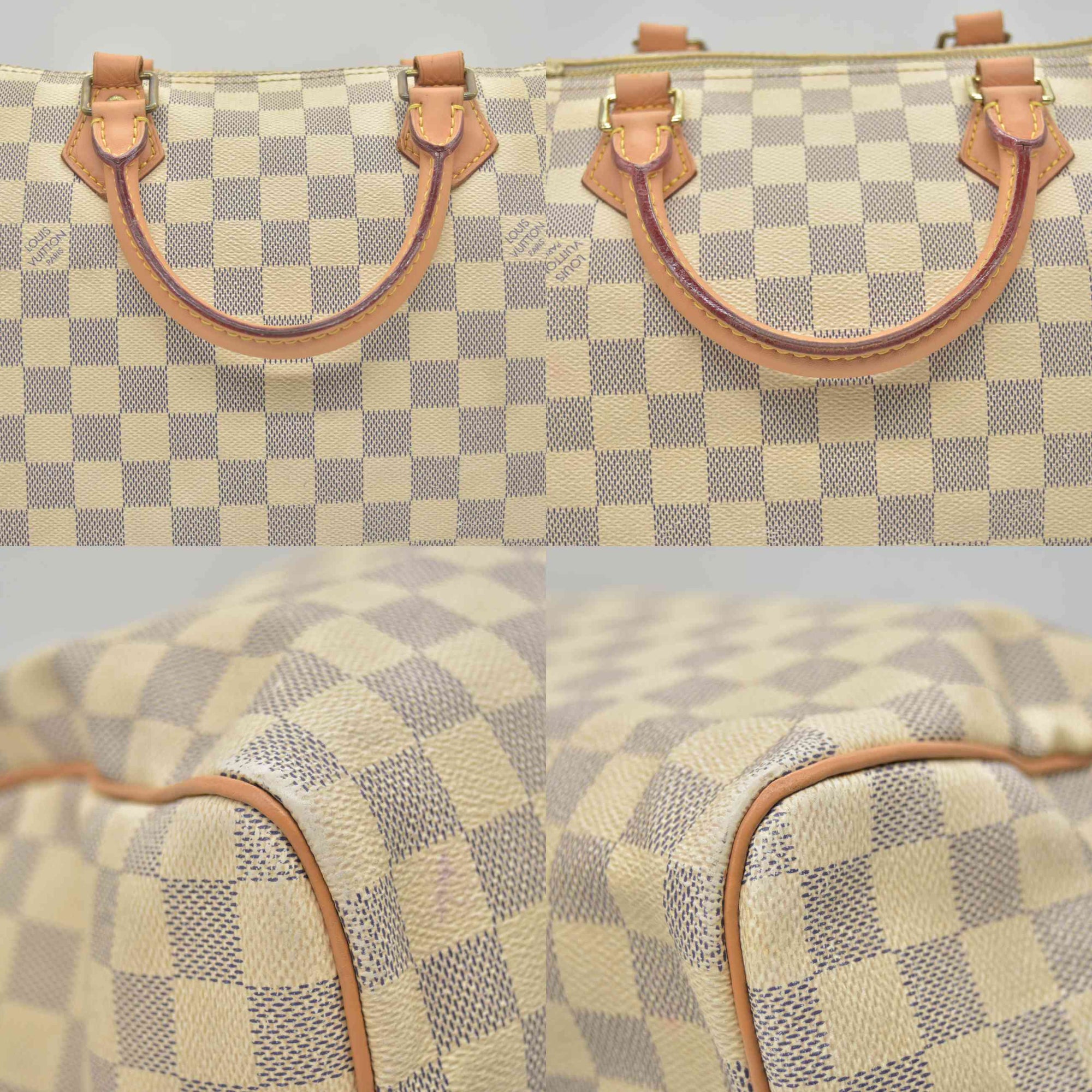 $2040 2017 Louis Vuitton Damier Azur Speedy Bandouliere 30 DU1197