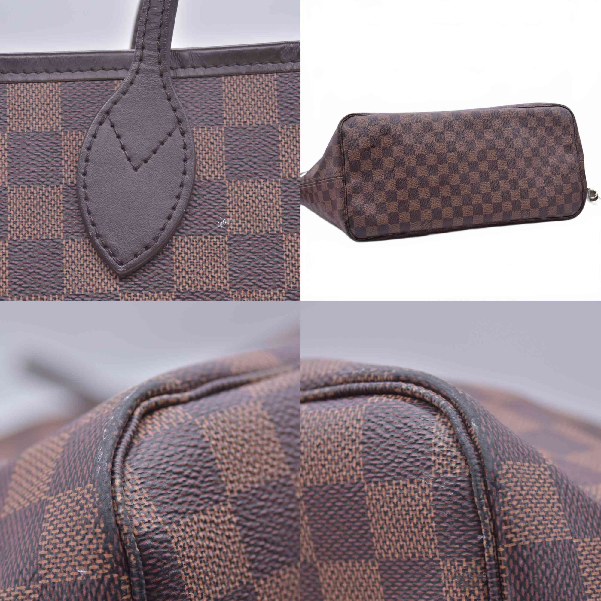 $2310 Louis Vuitton Damier Ebene Neverfull GM with Pouch RFID