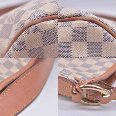 $1440 2016 Louis Vuitton Damier Azur Delightful MM Rose Ballerine SD1196