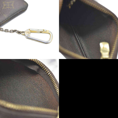 Louis Vuitton Monogram Pochette Cles Wallet Coin Purse Brown ET0946