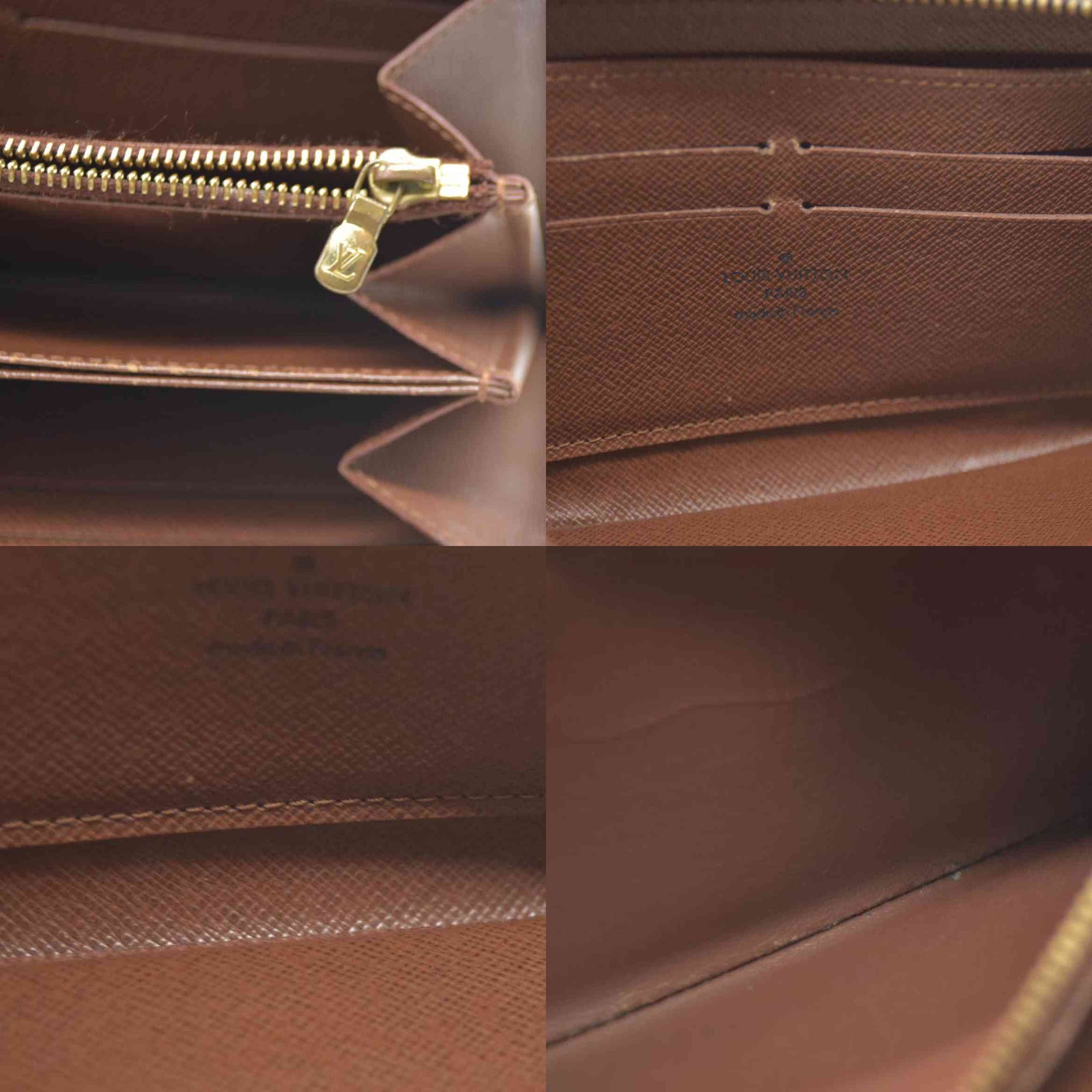 Louis Vuitton Zippy Zip Around Long Wallet Purse Brown SP2152