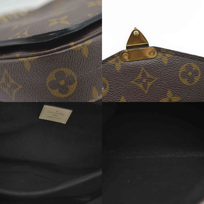 LOUIS VUITTON Monogram Braided Pochette Metis Creme Beige