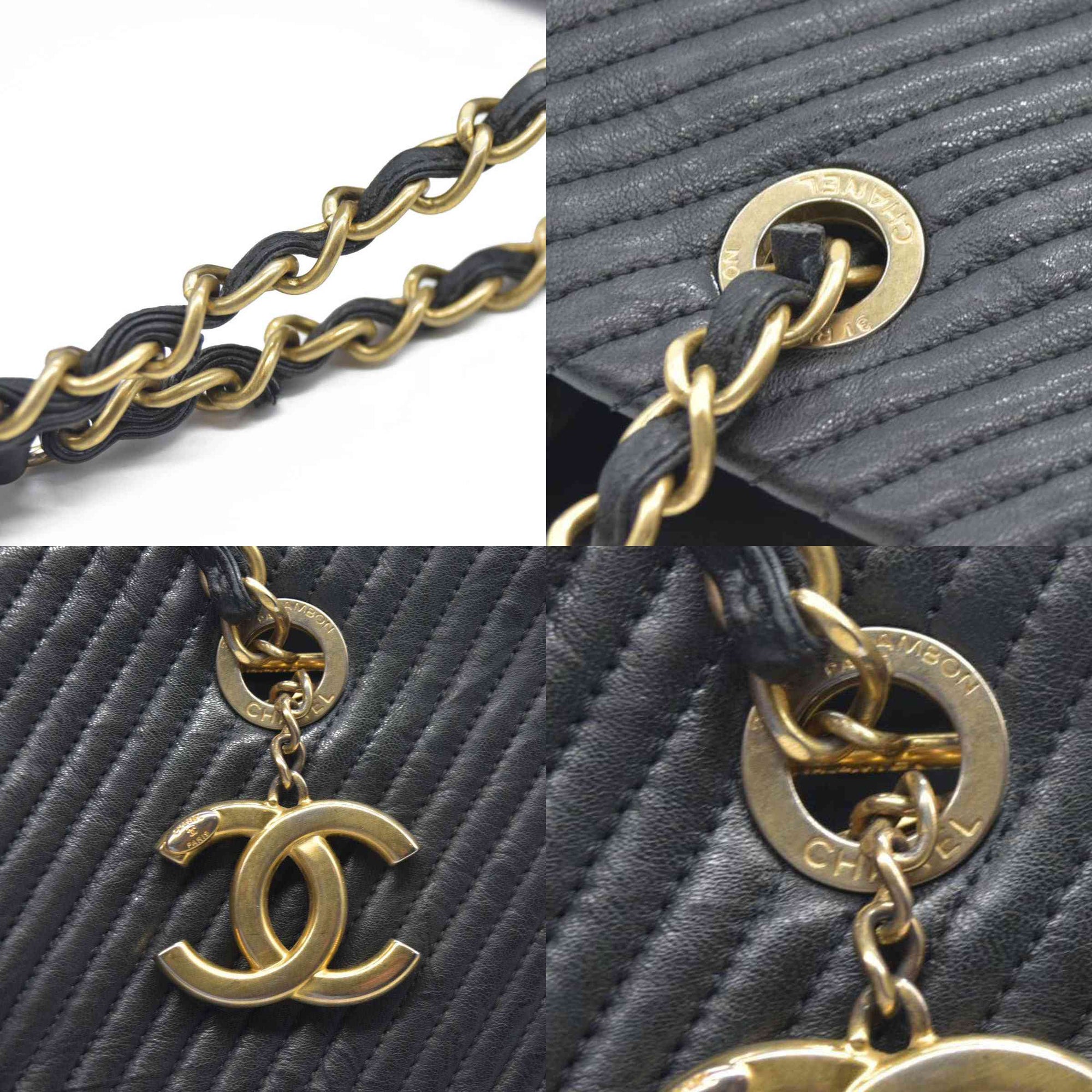 $4500 Chanel Large Surpique Chevron Tote