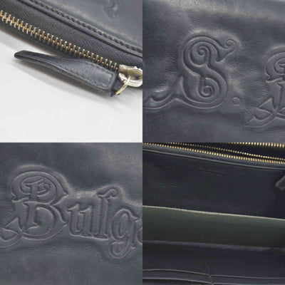 $840 BVLGARI ‘S.BULGARI’ ZIP AROUND WALLET BLACK CONSIGNMENT