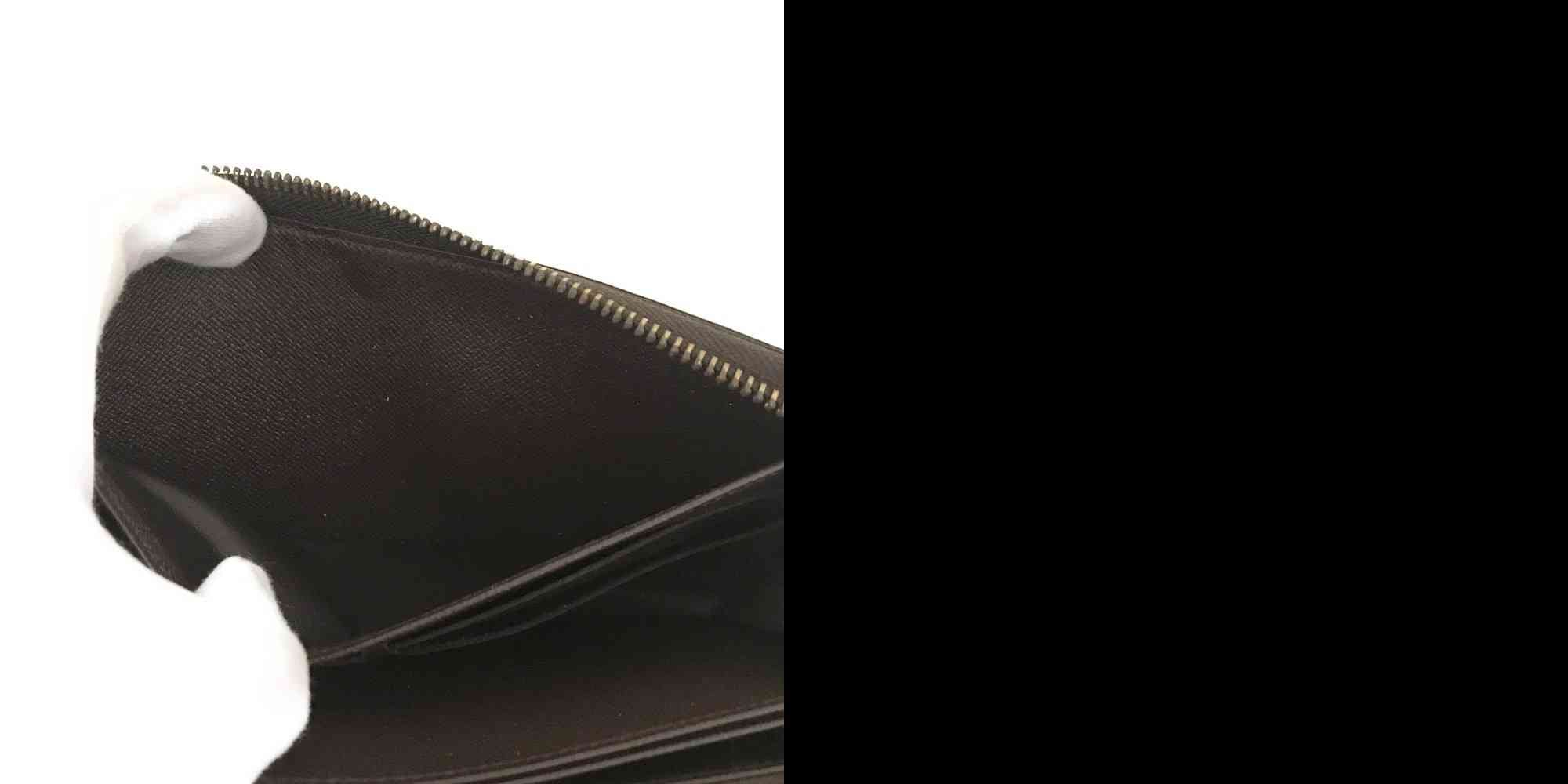 $915 2012 Louis Vuitton Damier Zippy Zip Around Long Wallet Purse Brown MI4182