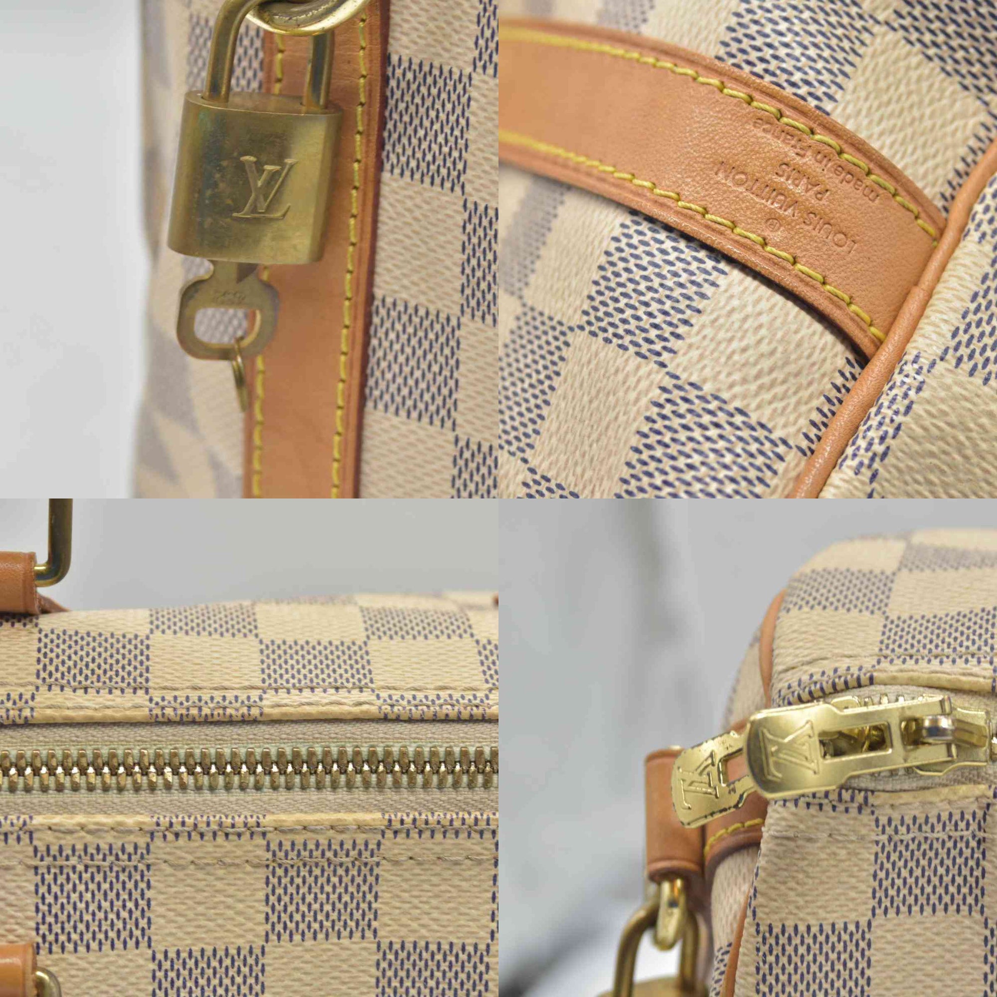 $1940 Louis Vuitton Damier Azur Speedy Bandouliere 25 DU3184