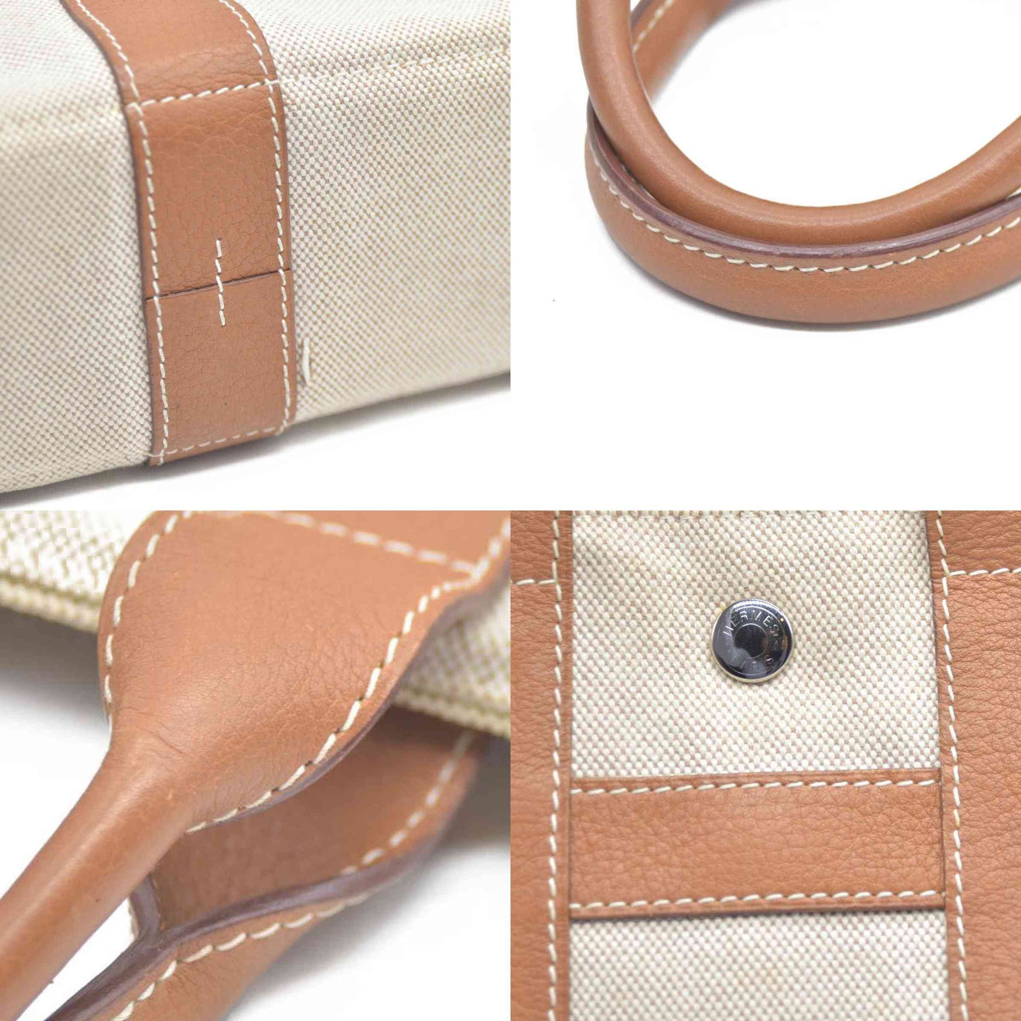 $900 Hermès Toile H Sac Harnais MM