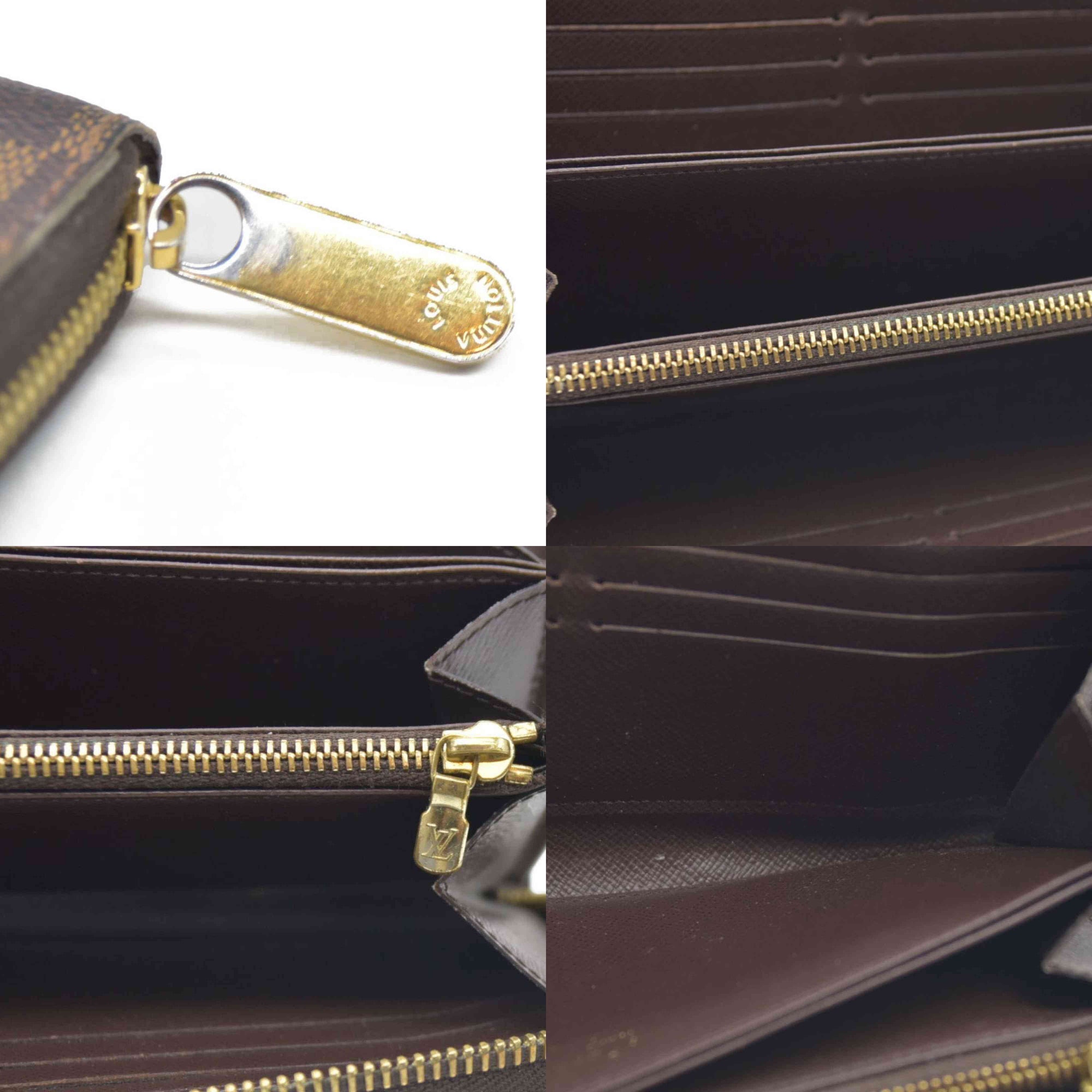 $915 2015 Louis Vuitton Damier Ebene Zippy Wallet MI3175