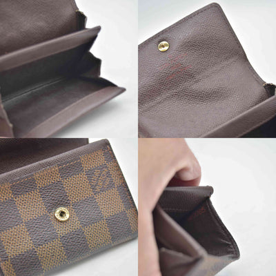 2005 Louis Vuitton Damier Ebene Porte-Monnaie Plat Coin Purse  MI0065