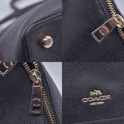 $450 Coach  Leather Top Handle Bag Black CONSIGNMENT