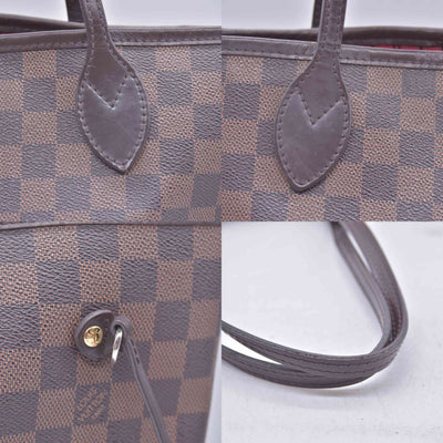 $2240 2015 Louis Vuitton Damier Ebene Neverfull MM with Pouch SF5105 10021107