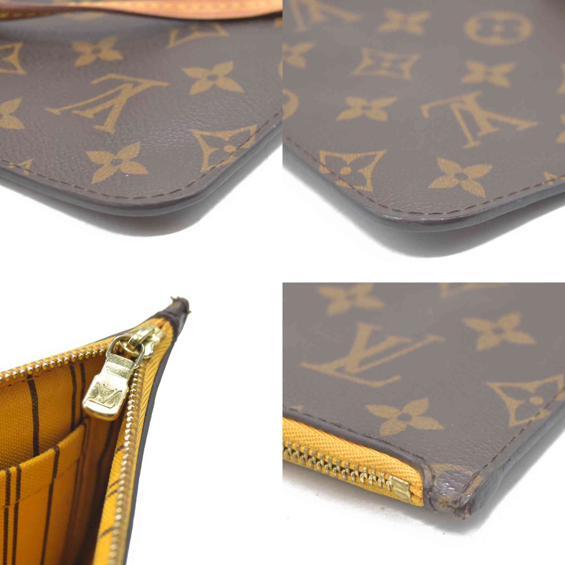 AUCTION $600 Louis Vuitton  Monogram Neo Neverfull GM MM Mimosa Pochette TJ4154