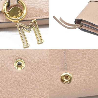 Chloe Alphabet Leather Bifold Long Wallet