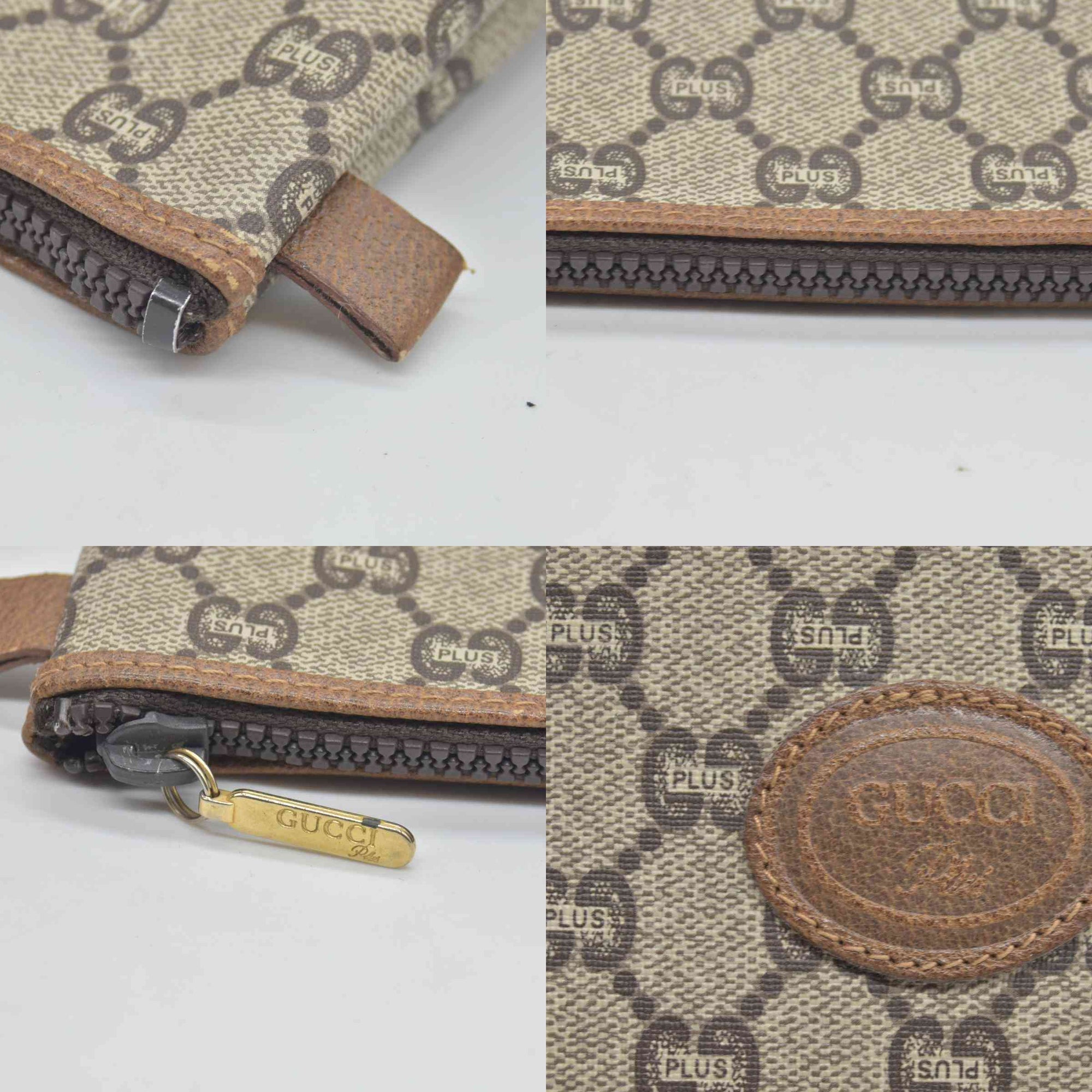 Gucci GG Gucci Plus PVC Leather Pouch Clutch Bag