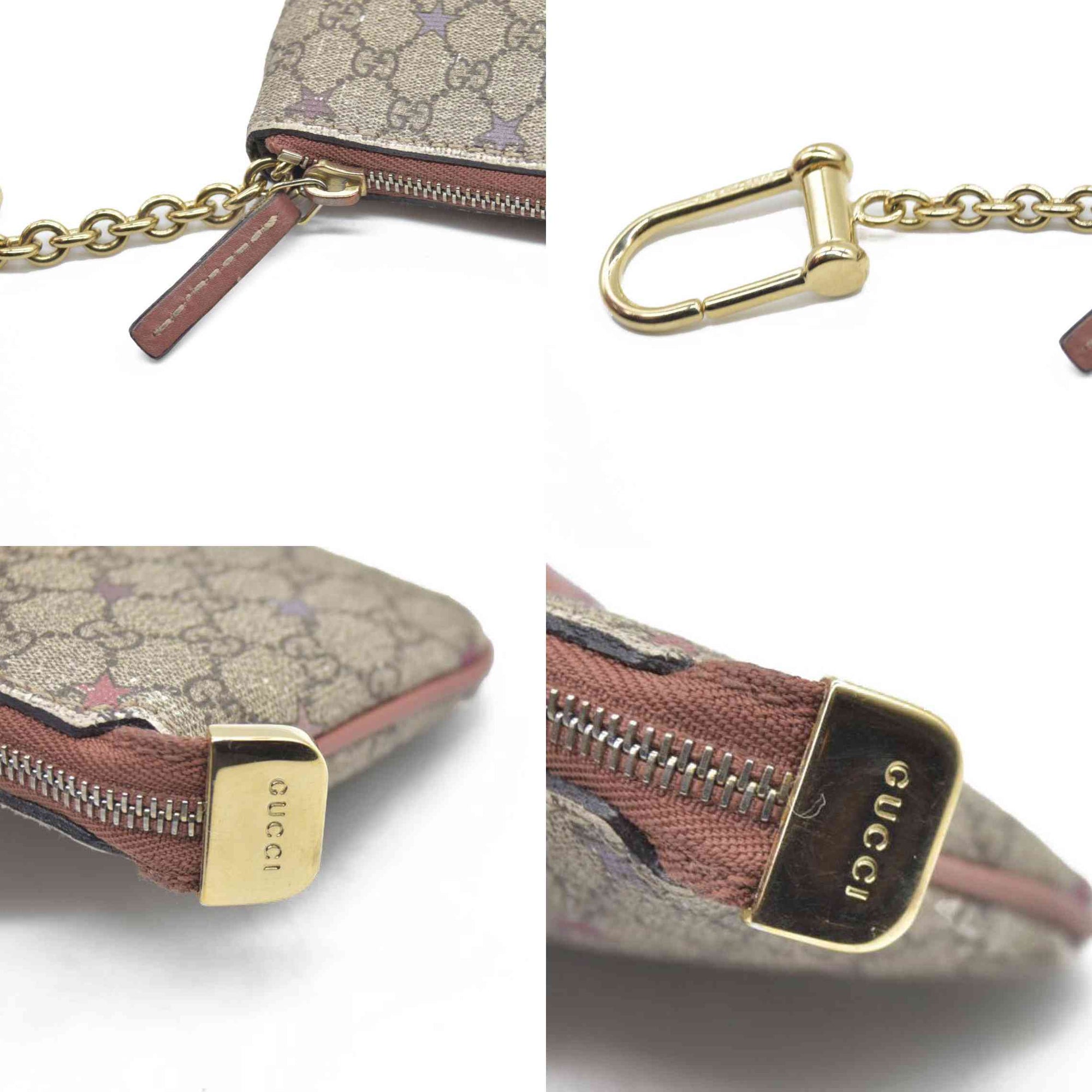 $380 GUCCI GG Spreme Star Coin Case