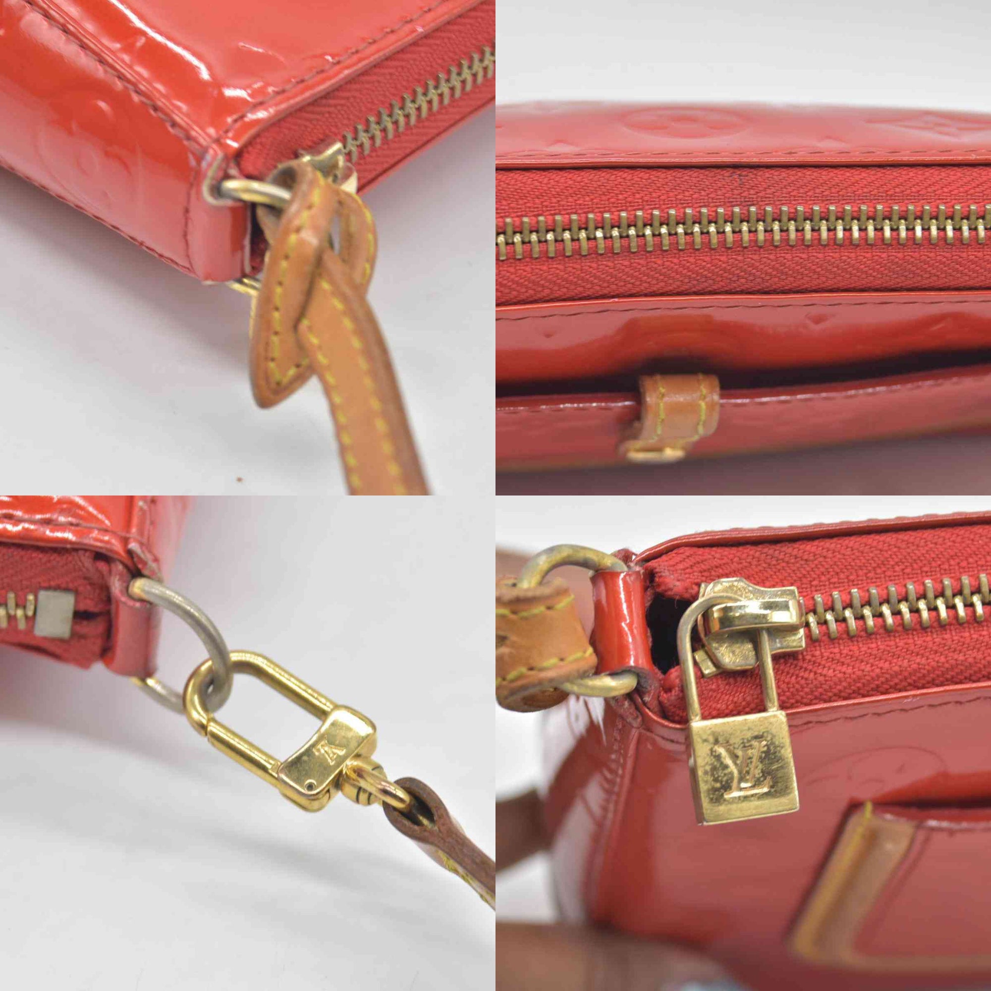 $810 2004 Louis Vuitton Vernis Mallory Square Pink CA1014