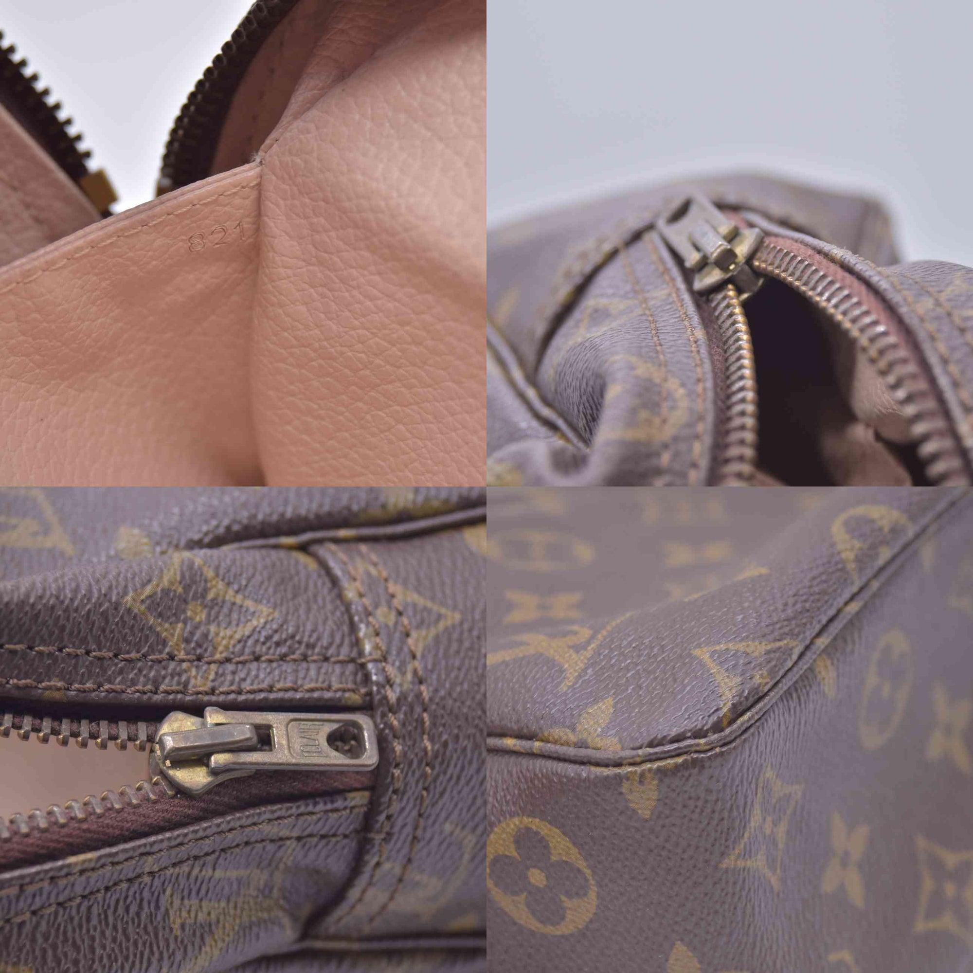 $600 1982 LOUIS VUITTON Trousse Toilette 28 Monogram Pouch M47522 821