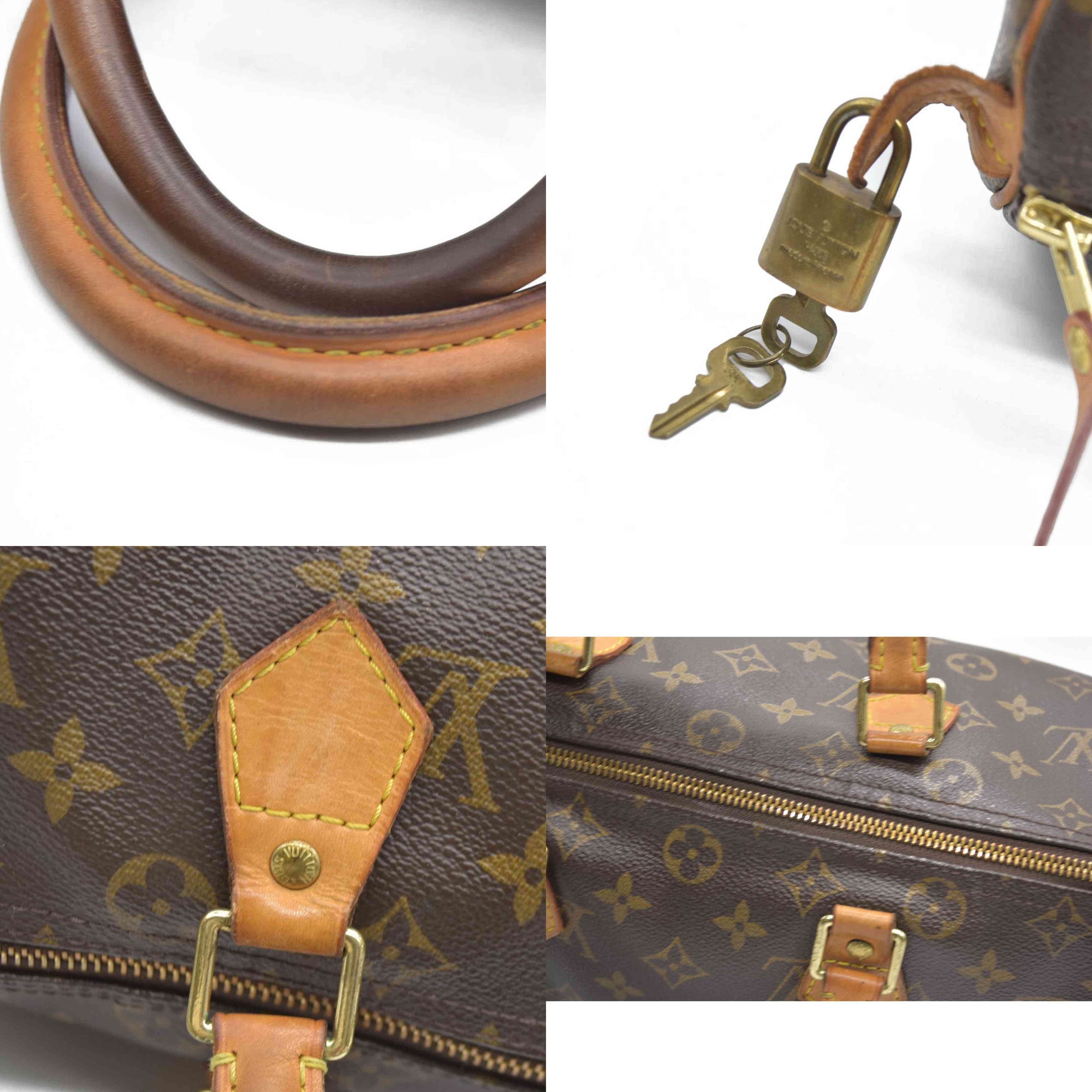 $1730 Louis Vuitton  Monogram Speedy 35 SD1007