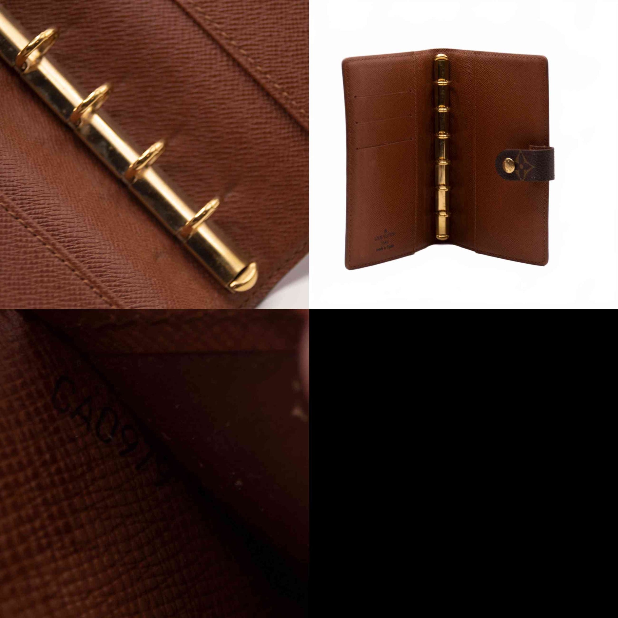 $505 1999 Louis Vuitton Monogram Small Ring Agenda Cover CA0979