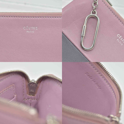$540 Celine  2018 Bicolor Solo Key Pouch Wallet CONSIGNMENT