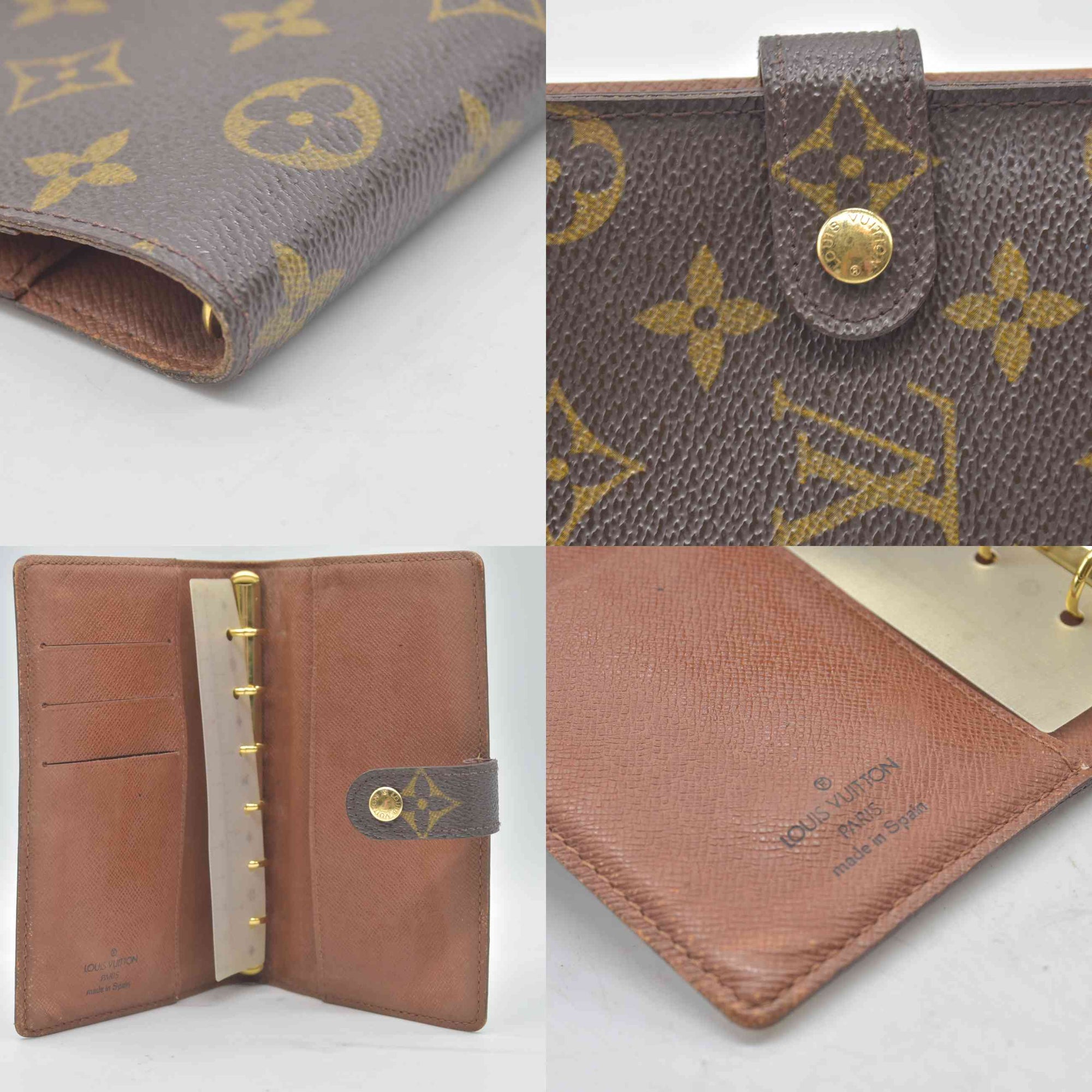 $505 1999 LOUIS VUITTON Monogram Small Ring Agenda Cover CA0959