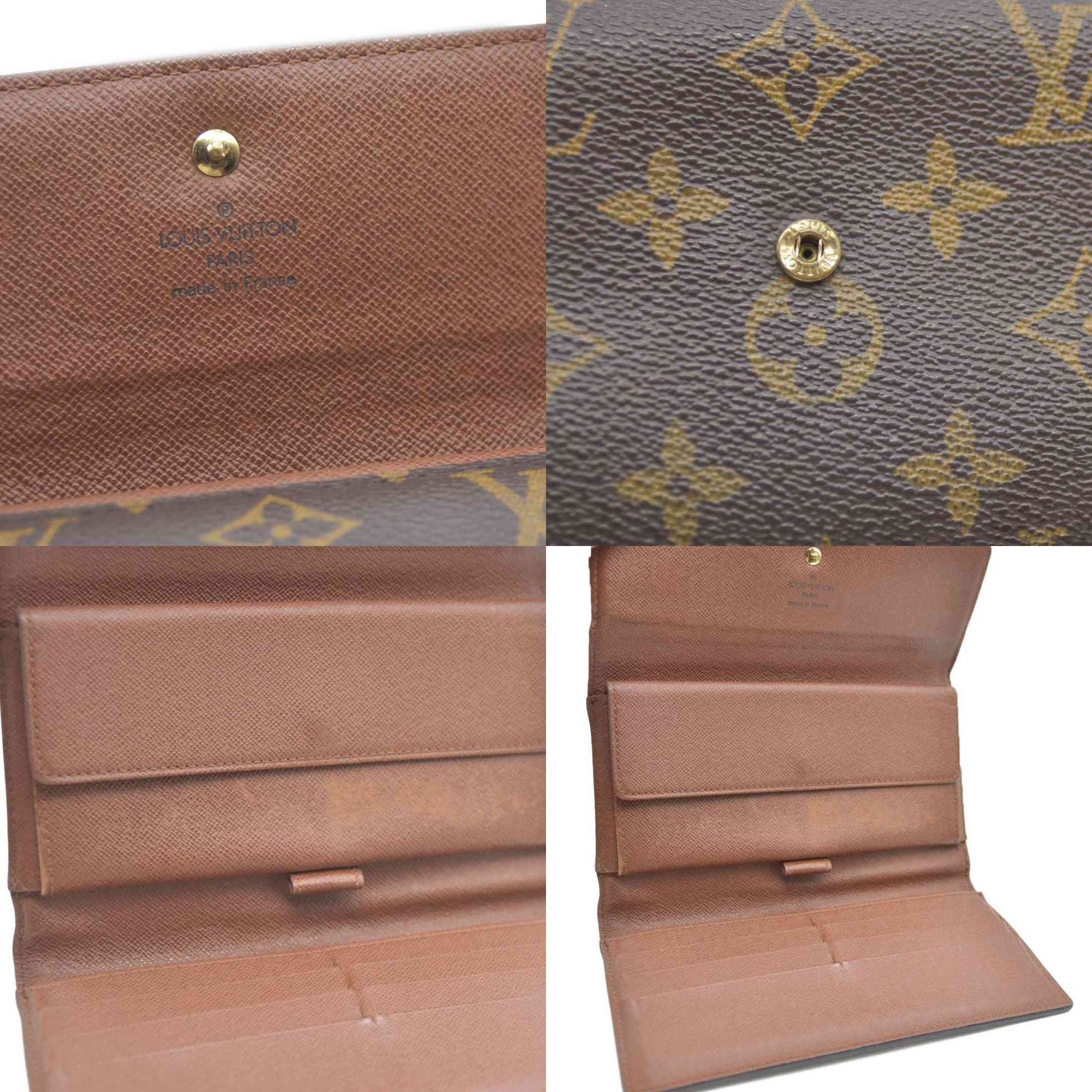 Louis Vuitton Monogram Porte Tresor International Trifold Long Wallet MB1023