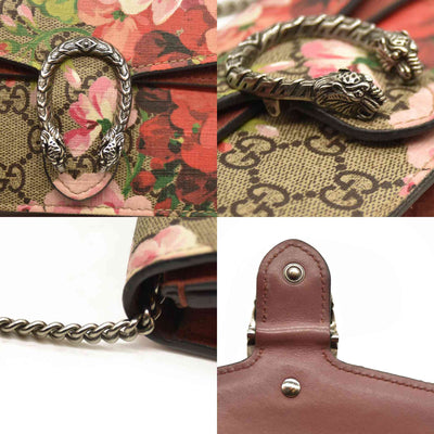 Gucci  GG Supreme Monogram Blooms Super Mini Dionysus Shoulder Bag Beige Multicolor Dry Rose