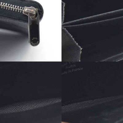 Louis Vuitton Damier Graphite Zippy Zip Coin Purse Wallet Black MI4101