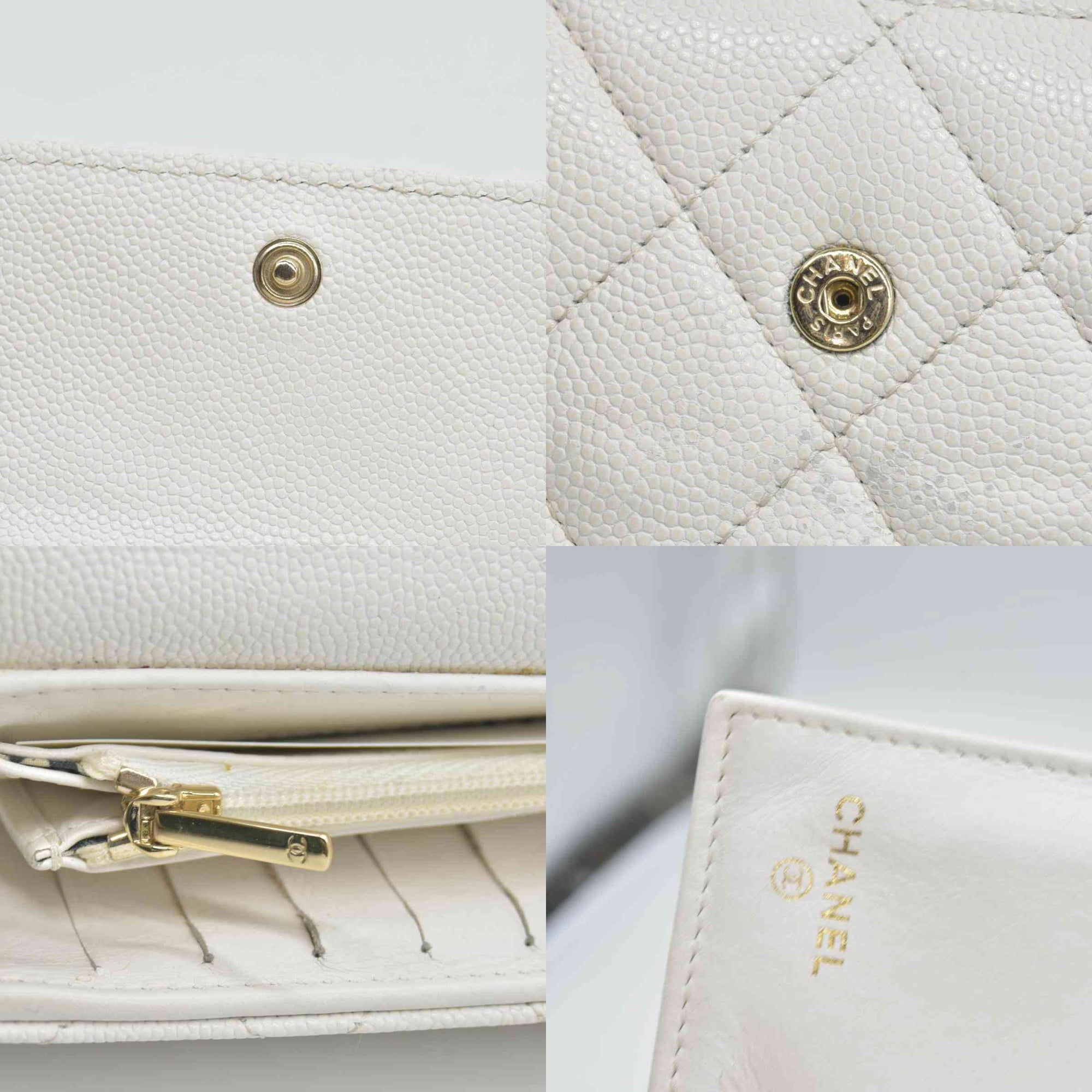 Chanel  Flap Trifold Interlocking CC Logo Wallet