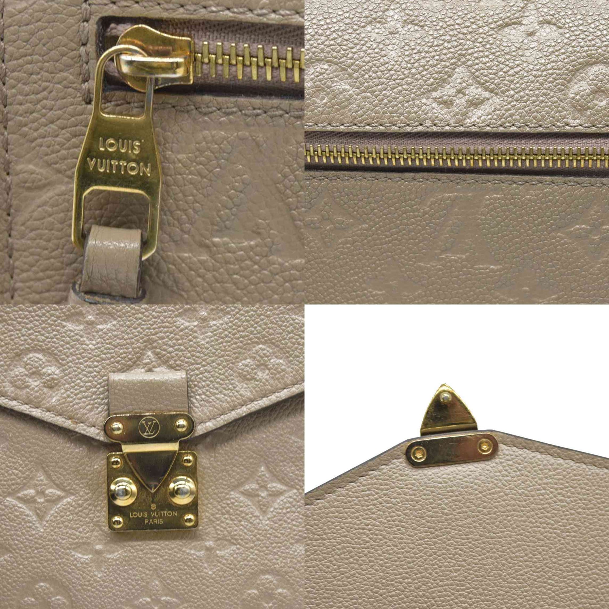 $3000 Louis Vuitton Pochette Métis Monogram Empreinte Leather Beige