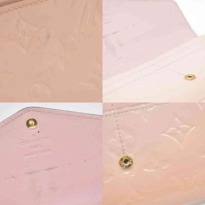 $840 Louis Vuitton Vernis Sarah Wallet Rose Poudre CONSIGNMENT TS0127