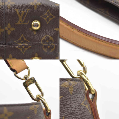 $1960 Louis Vuitton Melie Brown Monogram Canvas Shoulder Bag Hobo Satchel 2017 SD3117