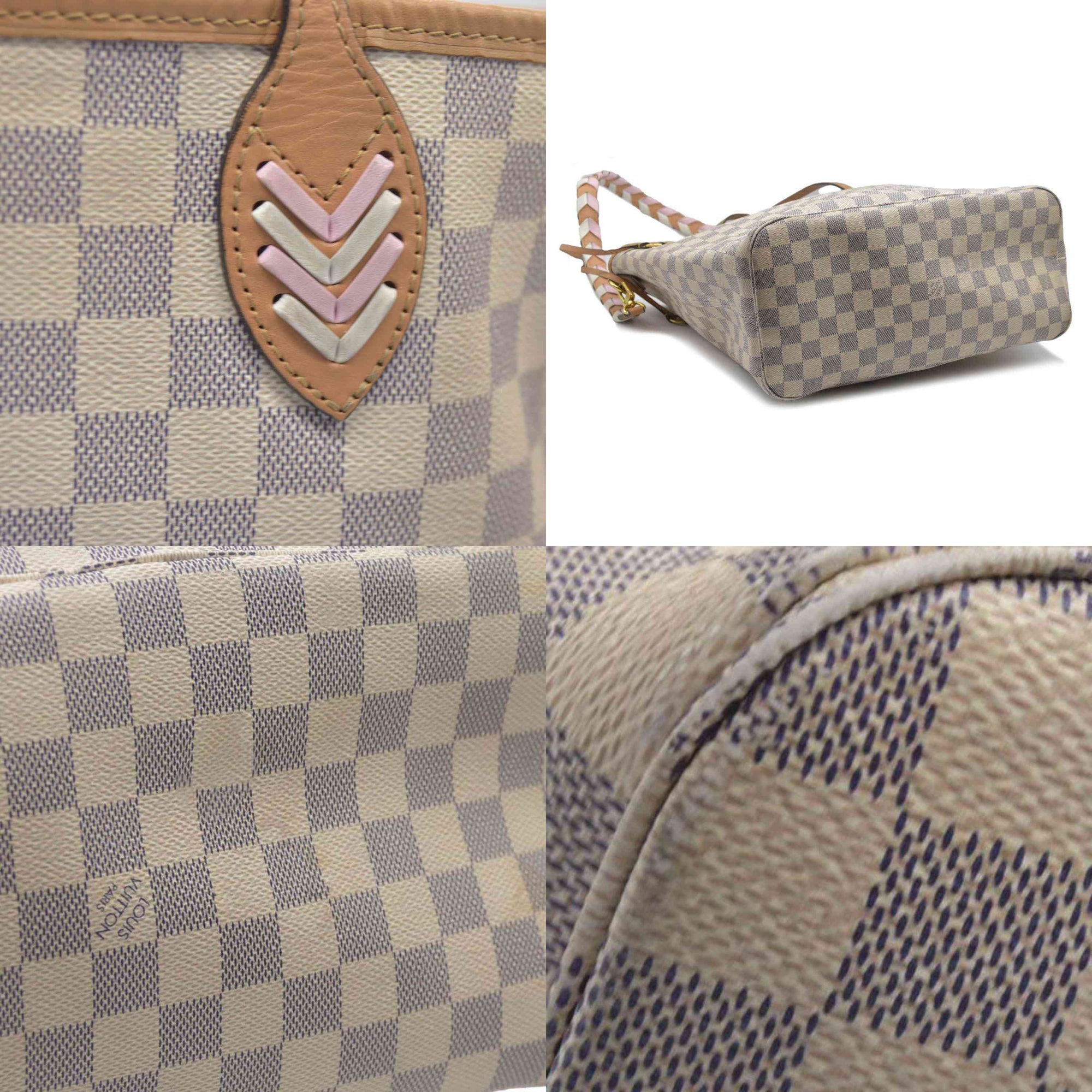 $2030 Louis Vuitton Damier Azur Braided Neverfull MM