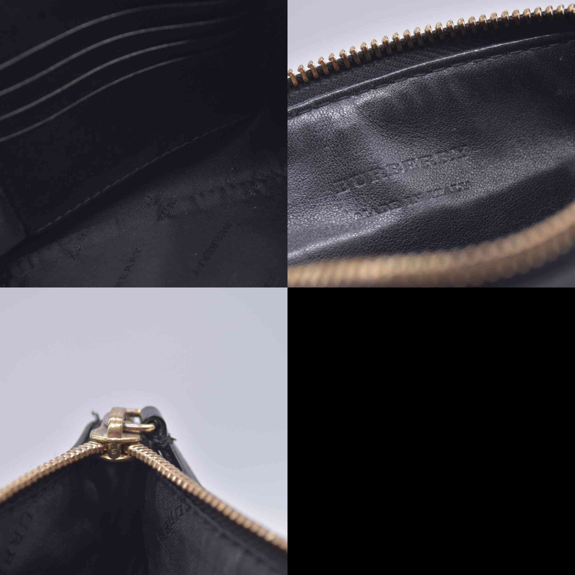 $695 Burberry Horseferry Check Peyton Crossbody Clutch Bag Black CONSIGNMENT Damaged