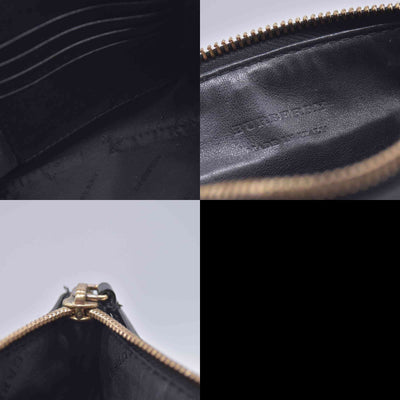$695 Burberry Horseferry Check Peyton Crossbody Clutch Bag Black CONSIGNMENT Damaged