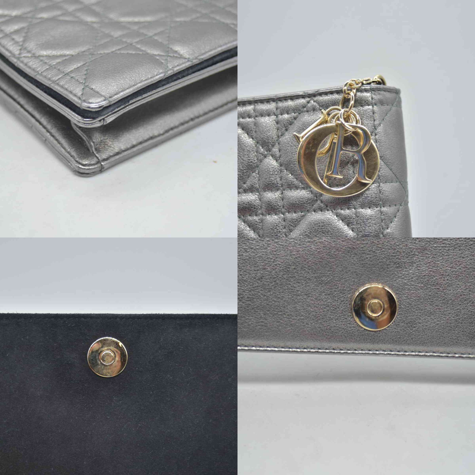 $2400 Christian Dior Cannage Lady Convertible Clutch