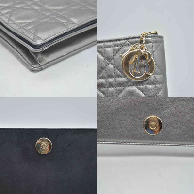 $2400 Christian Dior Cannage Lady Convertible Clutch