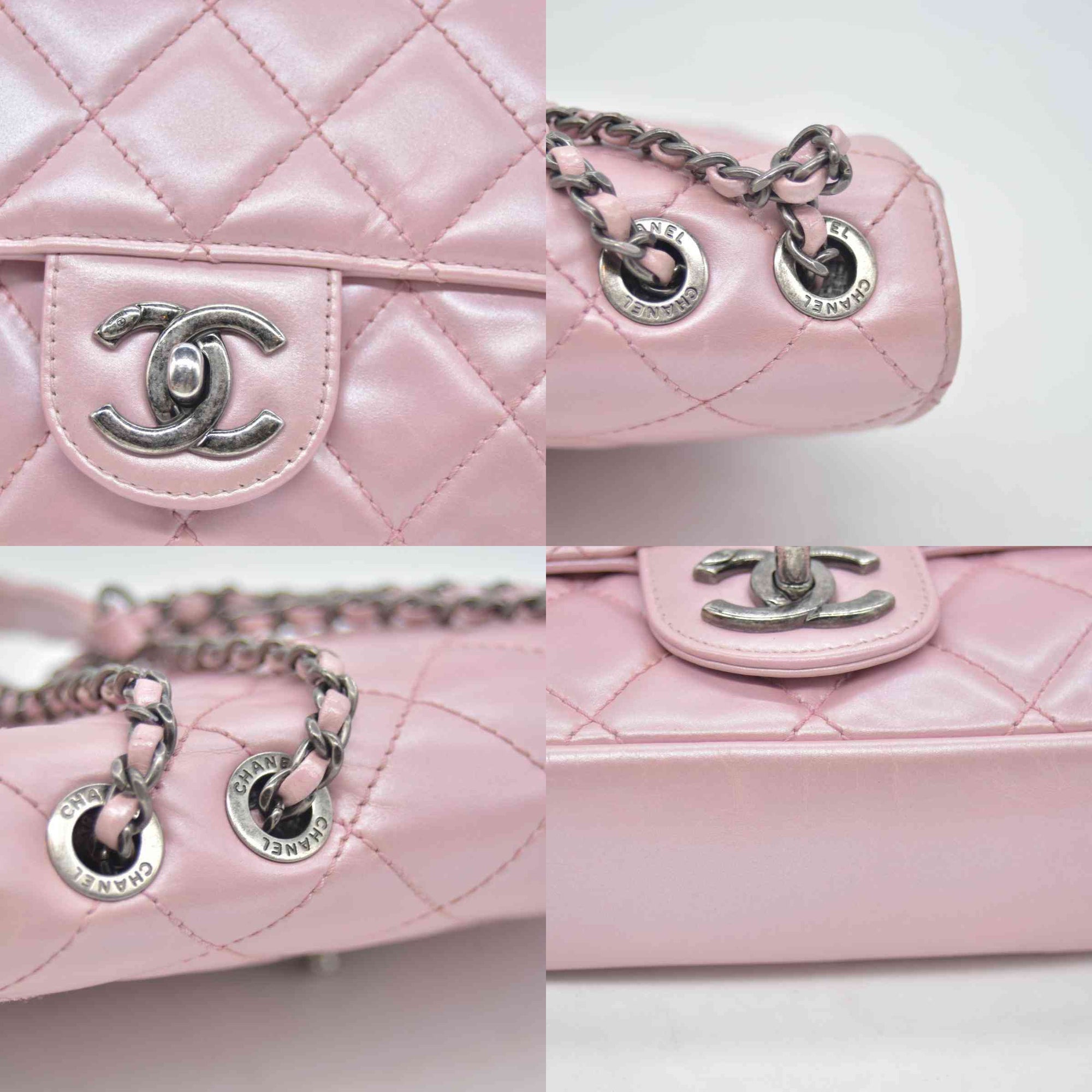 $3200 Chanel  Coco Pleats Flap Bag Pink 10020380