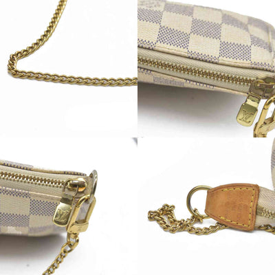 $825 Louis Vuitton  Damier Azur Mini Pochette Accessories FL0027