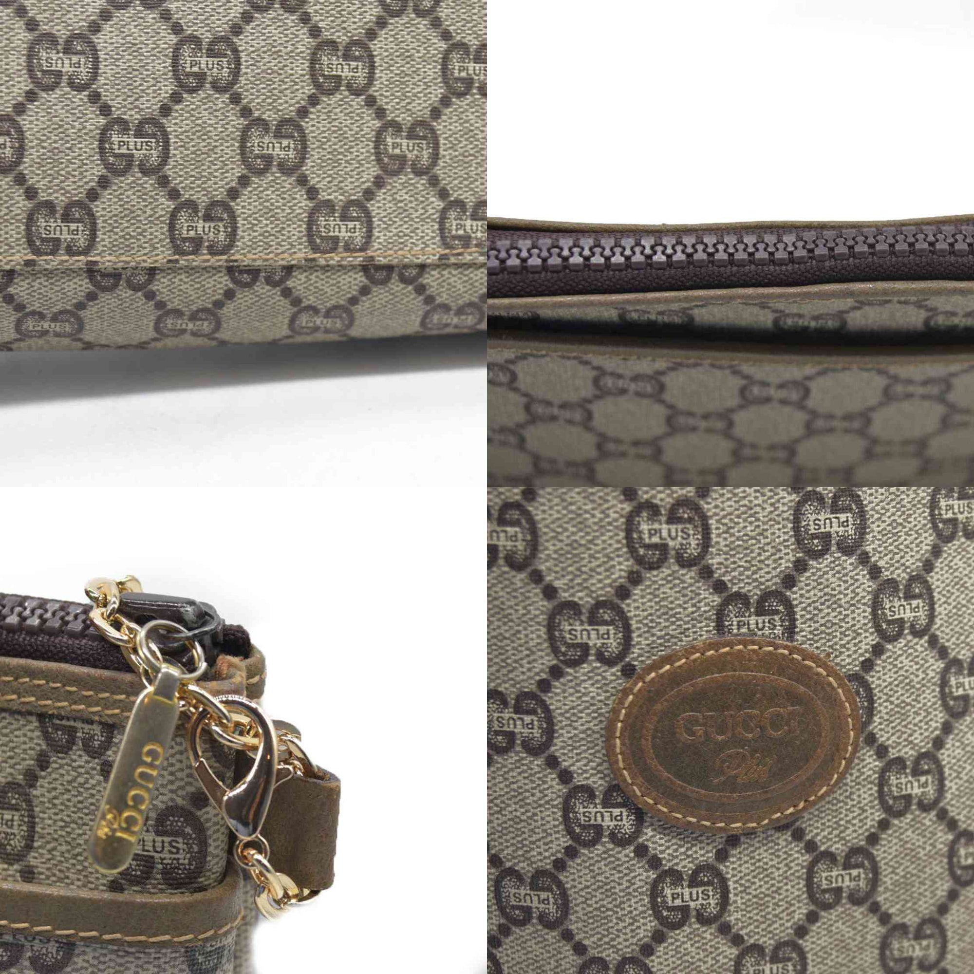 Gucci GG Gucci Plus PVC Leather Pouch Clutch Bag