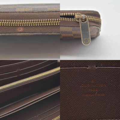 $915 2008 Louis Vuitton Damier Ebene Zippy Wallet  VI2078