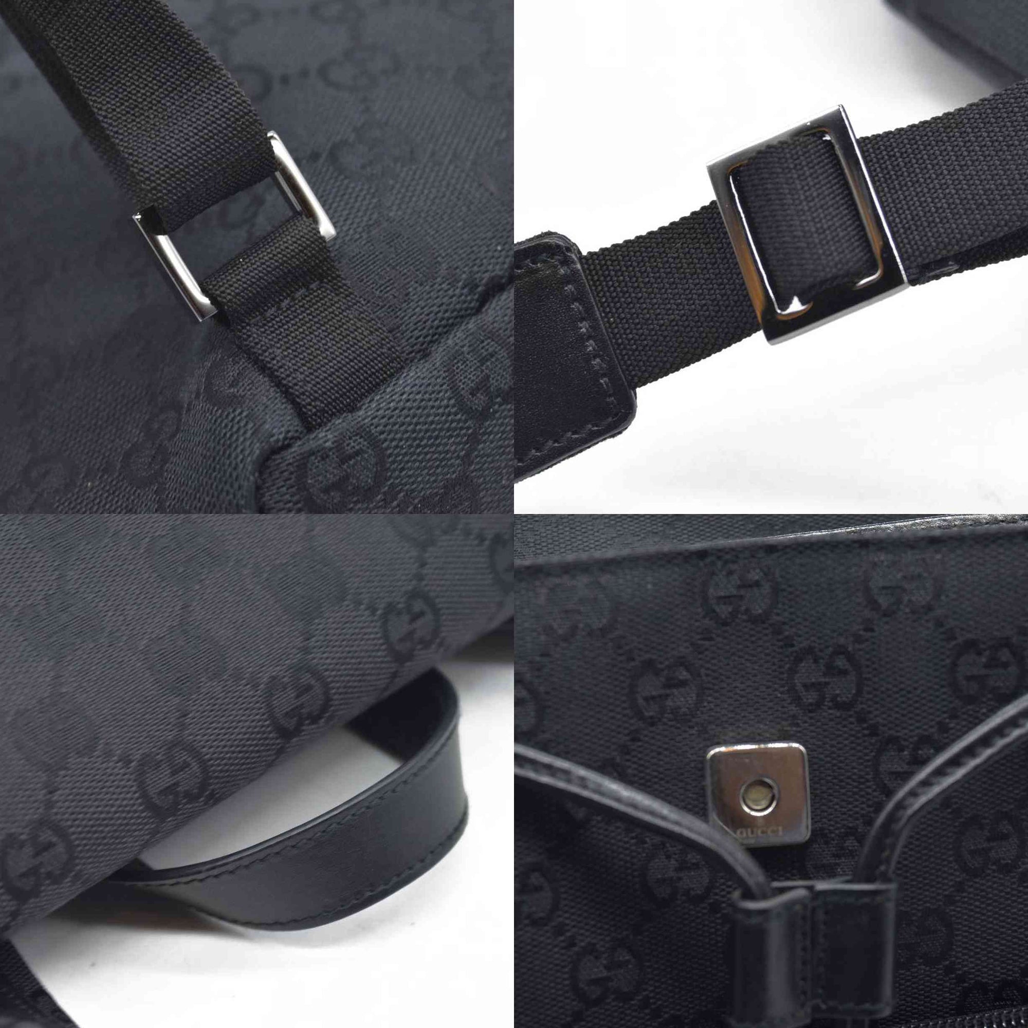 $1500 GUCCI GG Backpack  Black Jacquard Leather
