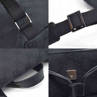 $1500 GUCCI GG Backpack  Black Jacquard Leather