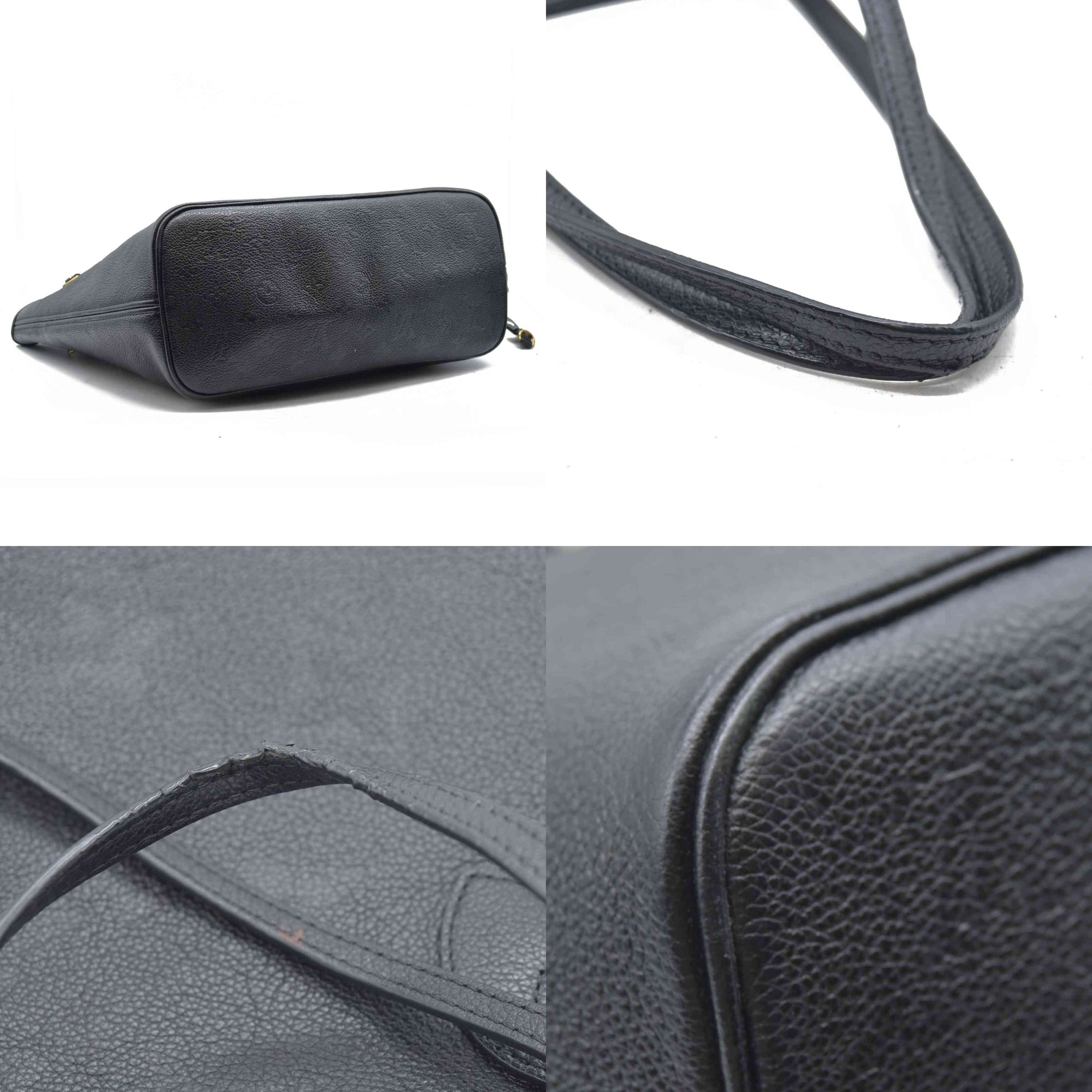 $2940 Louis Vuitton LV Monogram Neverfull  MM Empreinte Black Tote