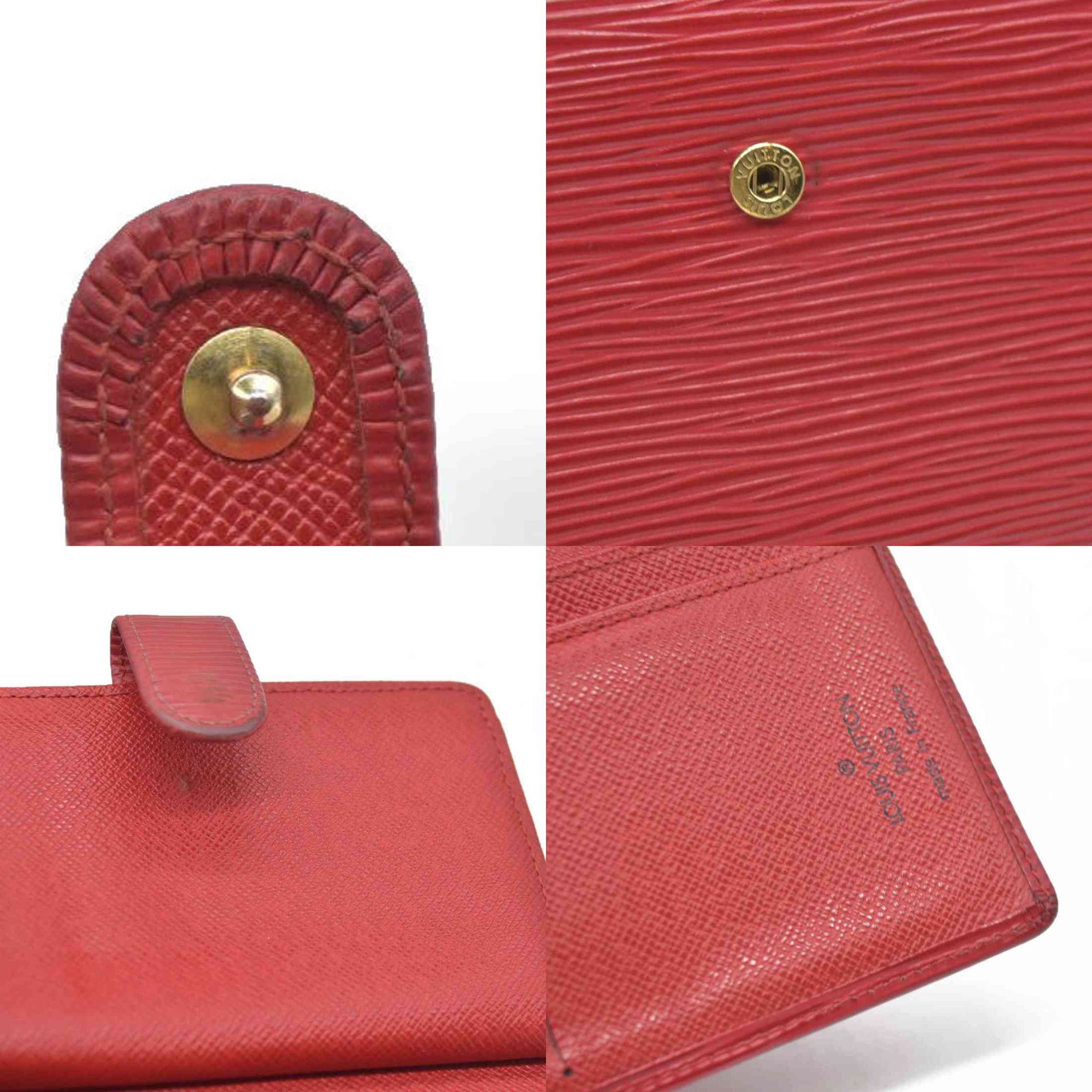 $775 Louis Vuitton  Epi French Purse Wallet Red