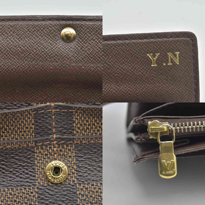 $725 Louis Vuitton Damier Ebene Sarah Wallet CONSIGNMENT CA4008