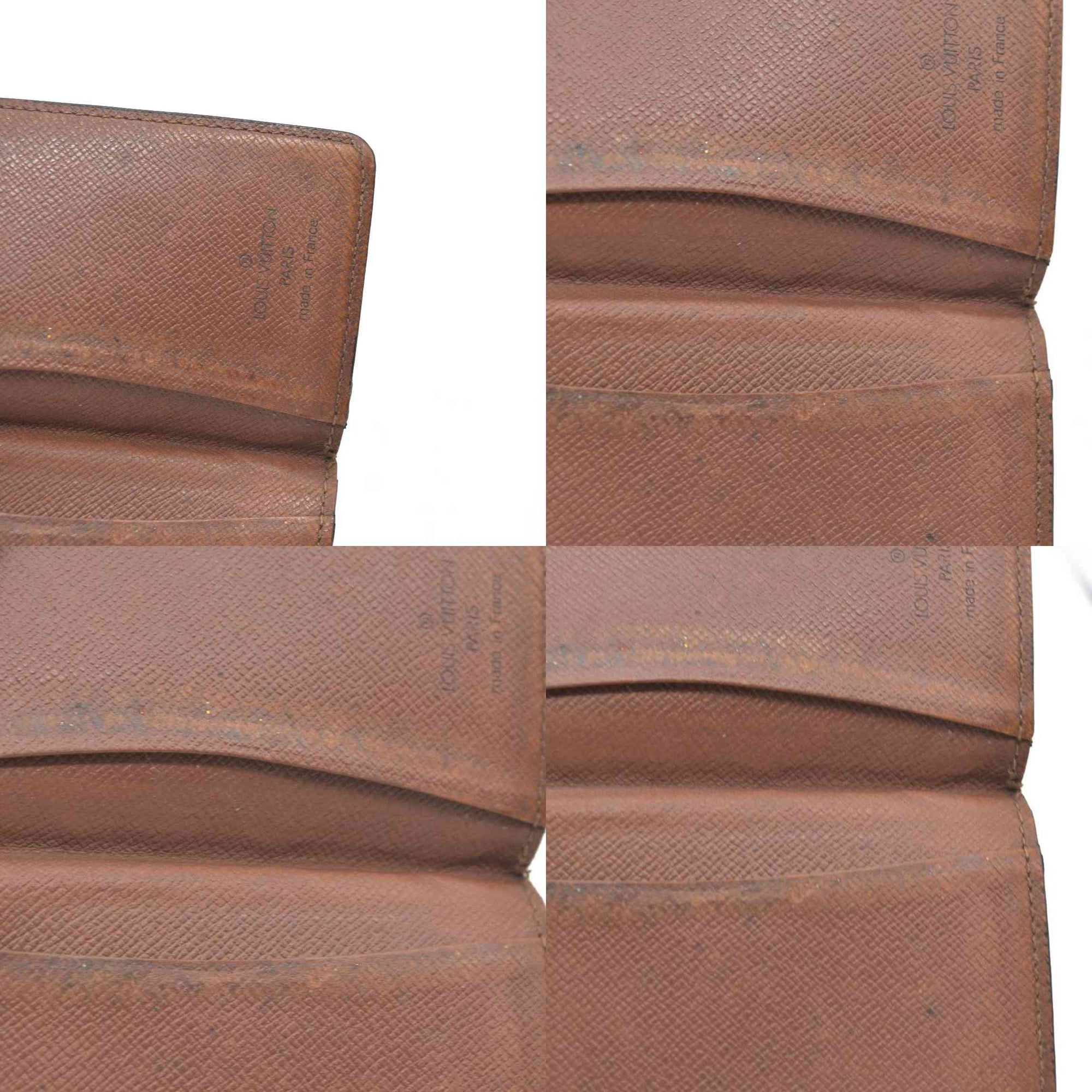 $320  Louis Vuitton Monogram Enveloppe Cartes De Visite Card Case Brown RA0040