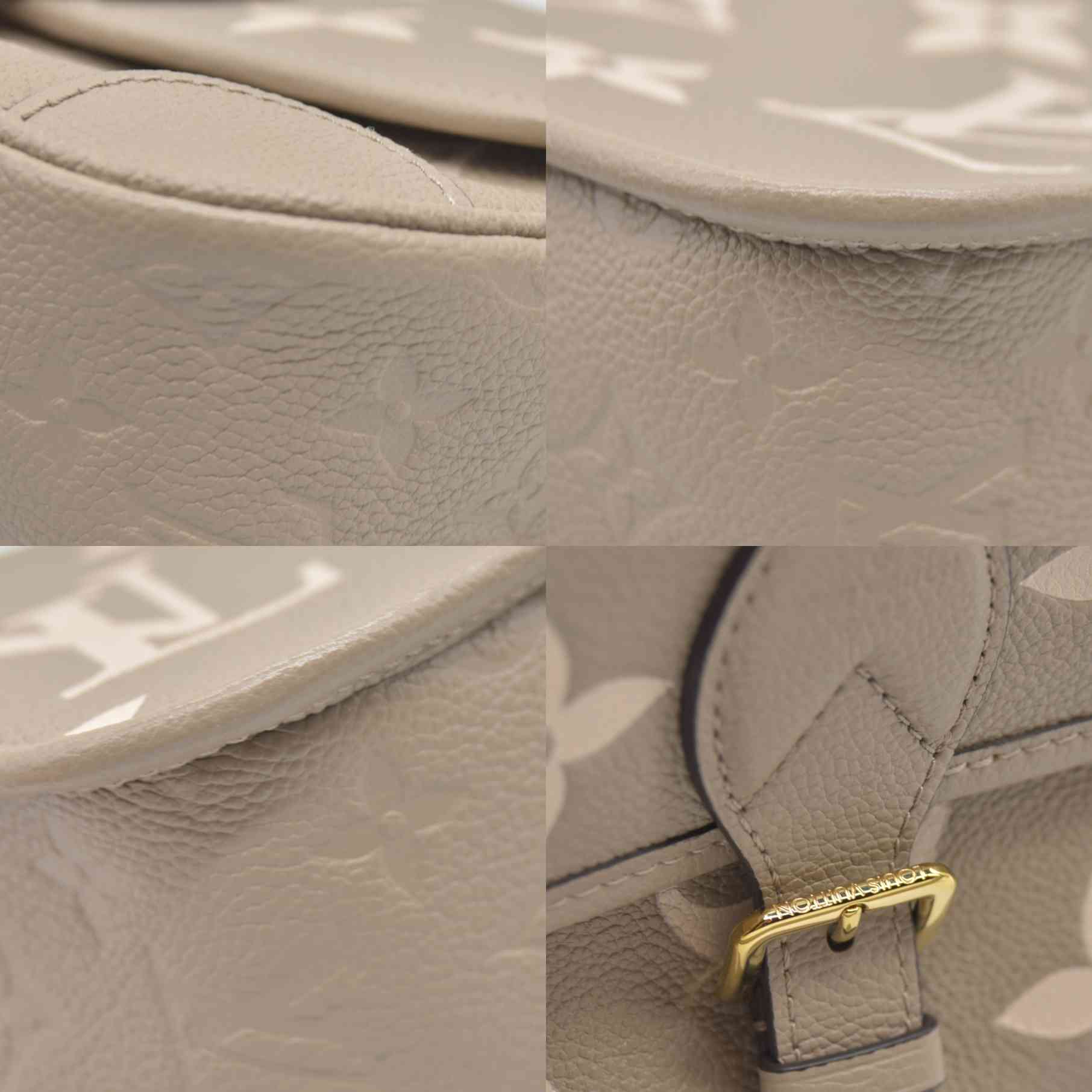 $3050 LOUIS VUITTON Empreinte Giant Monogram Diane Tourterelle Creme RFID